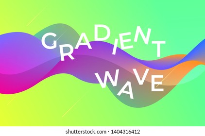 Abstract trendy geometric background with liquid gradient. Colorful blue, red, yellow and green dynamic curve wave. Modern motion banner set. Vector illustration 2019