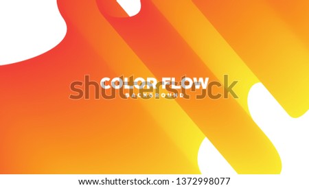 Abstract trendy geometric background with liquid gradient. Colorful dynamic curve wave. Modern motion banner. Vector illustration