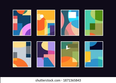 Abstract trendy geometric background poster design