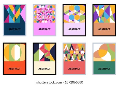 Abstract trendy geometric background poster design