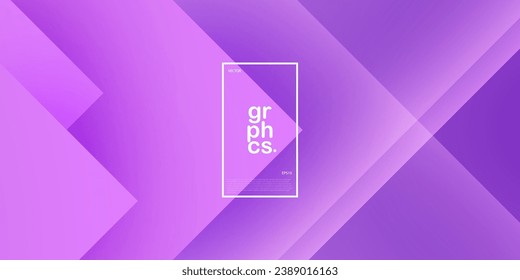 Resumen de fondo futurista geométrico de moda con diseño de fondo de gradiente violeta. Patrón de papel moderno. Vector Eps10