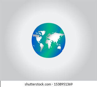 Abstract Trendy Globe Circle Logo Design Vector