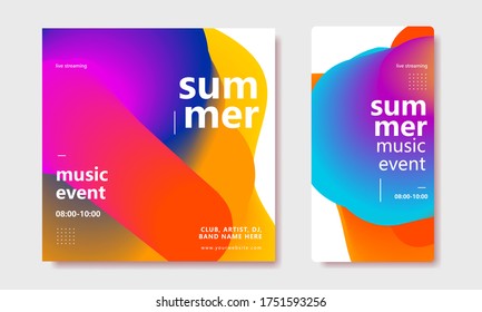 Abstract Trendy gradient colorful for mobile app background for summer night party social media banner story and post template, technology, cover, and electronic theme wallpaper 