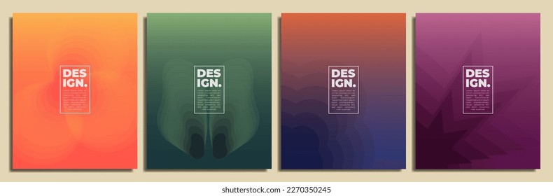 Resumen de la textura de fondo geométrico del gradiente de moda para el diseño de portada de póster. Plantilla de banner con degradado de color mínimo. Forma moderna de onda vectorial para el folleto
