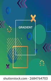 Abstrato gradiente da moda fluindo fundo padrão geométrico