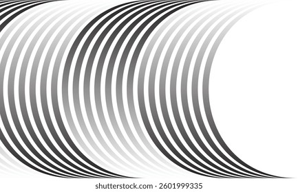 abstract trendy gradient irregular arch line pattern art perfect for background.