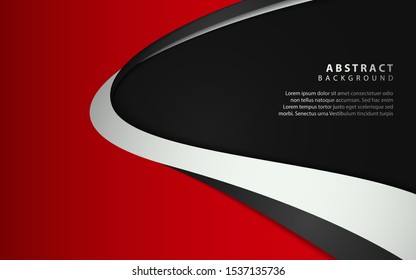 Abstract trendy gradient paper shapes with overlapping layers concept on dark blue background. Modern vector design template for use cover, banner, advertising, corporate, card, flyer, presentation