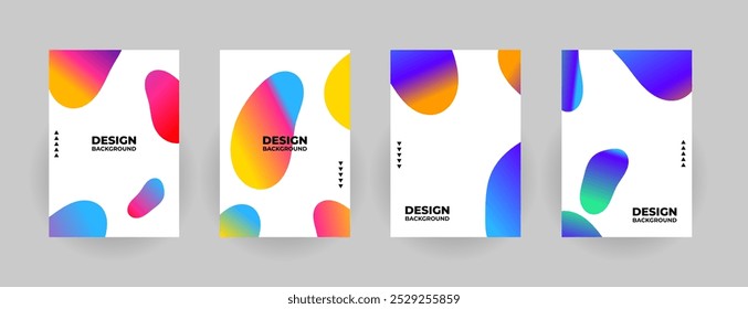 Abstract trendy gradient wavy universal artistic background templates. Good for cover, invitation, banner, placard, brochure, poster, card, ui, flyer and other.