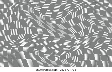 abstract trendy grey plaid wave pattern perfect for background.