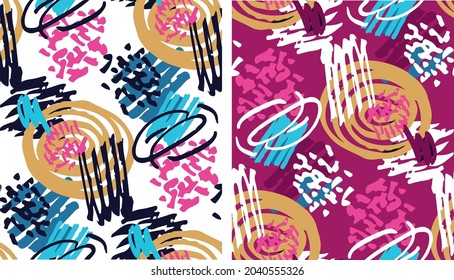 Resumen del fondo de diseño del doodle dibujado a mano. Patrón con salpicadura.