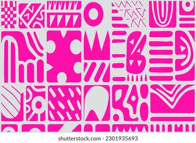 abstract trendy hand drawn shapes,simple shape background