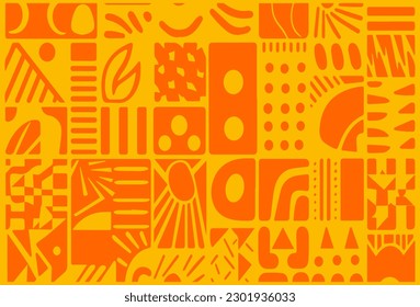 abstract trendy hand drawn shapes,simple shape background