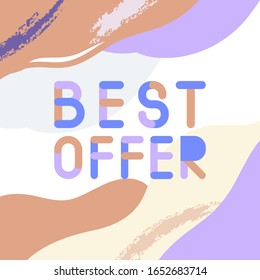 Abstract trendy illustration background media sale post, placard,flat style advertising campaign design elements. Easy customizing art for covers, banners, flyers and posters.