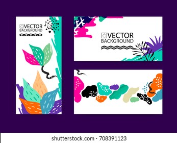 Abstract trendy illustration background, placard, floral stylized cactus succulent plant, style flat and 3d design elements. Unique art for covers, banners, flyers and posters.