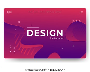 Abstract trendy landing pages, can be used for web development