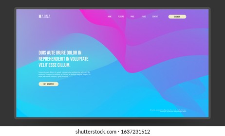 Abstract trendy liquid fluid 3d shapes. Homepage, landing page background. Eps10 vector illustration.