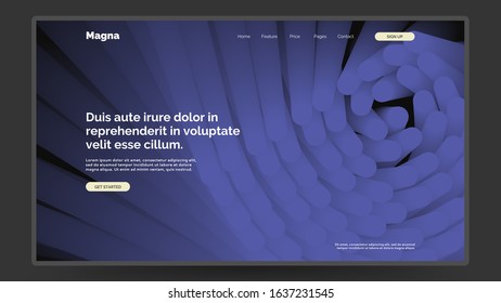 Abstract trendy liquid fluid 3d shapes. Homepage, landing page background. Colors name: Liberty, Iveco Anthracite Opaco. Eps10 vector illustration.