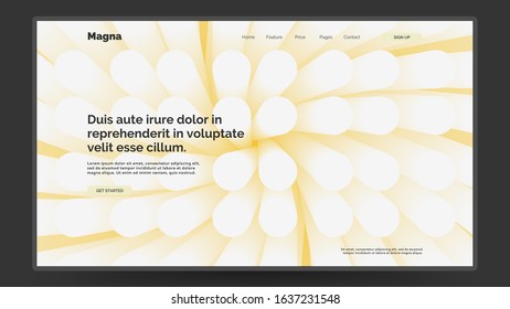 Abstract trendy liquid fluid 3d shapes. Homepage, landing page background. Colors name: Saffron, Cultured. Eps10 vector illustration.