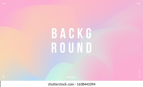 Abstract trendy liquid fluid 3d shapes. Minimal wallpaper, backdrop, background. Colors name: Peach-yellow, Aero blue, Fresh Air, Lavender pink. Eps10 vector illustration.