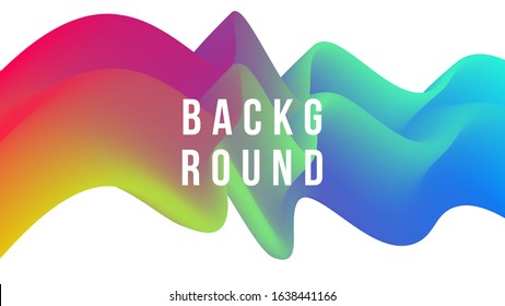 Abstract trendy liquid fluid 3d shapes. Minimal wallpaper, backdrop, background. Colors name: Fluorescent blue, Azure, Folly, Citrine. Eps10 vector illustration.