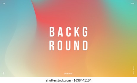 Abstract trendy liquid fluid 3d shapes. Minimal wallpaper, backdrop, background. Colors name: Desire, Cheese, Beige, Medium turquoise, Moonstone. Eps10 vector illustration.