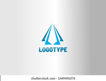 abstract trendy logo design element in letter a shape- for business company visual identity