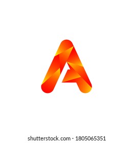 abstract trendy logo design element in letter a.letter a abstract logo