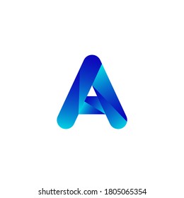 abstract trendy logo design element in letter a.letter a abstract logo