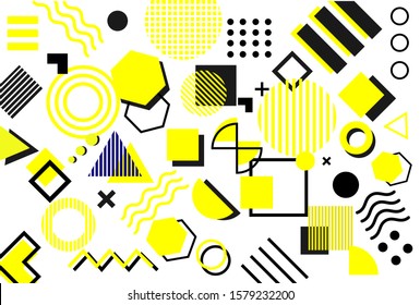 Mega Set Memphis Design Elements Template Stock Vector (royalty Free 