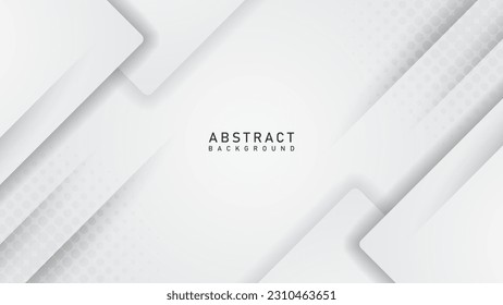 abstract trendy modern geometry white background with halftone and square shape design vector illustration EPS10