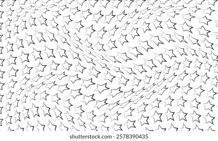 abstract trendy modern gradient outline star wave pattern perfect for background.