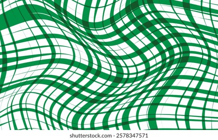 abstract trendy modern green tweak plaid line wave pattern perfect for background.