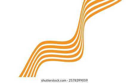 abstract trendy modern orange wavy line design perfect for background.