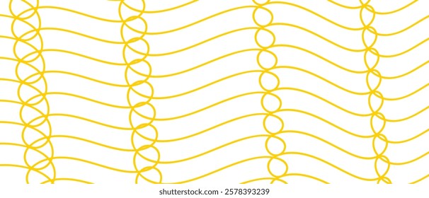 abstract trendy modern yellow curly line pattern perfect for background.