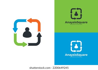 Resumen de diseño de logotipo multicolor de moda. vector de logotipo de bucle de análisis.