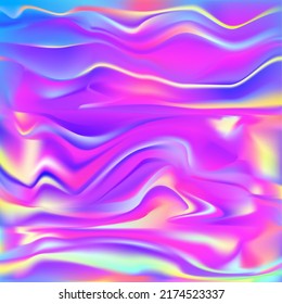 Resumen de fondo neón moderno fluorescente y psicodélico. Papel de fondo holográfico del arcoiris vectorial.