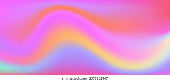 Abstract Trendy Neon Fluorescent and Psychedelic Background. Vector Holographic Rainbow Wallpaper.