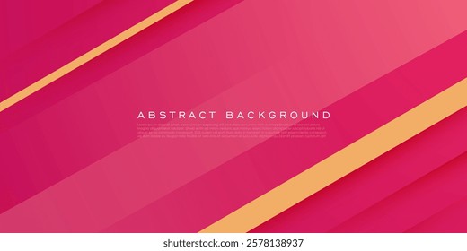 Abstract trendy overlap square frame pattern background. Red background with yellow lines combination. Eps10 vector