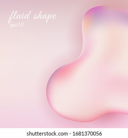 Abstract trendy pink fluid gradient shape background. Vector illustration