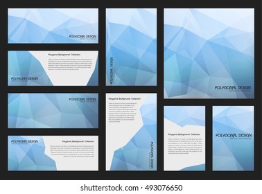 Abstract trendy polygnal design background templates