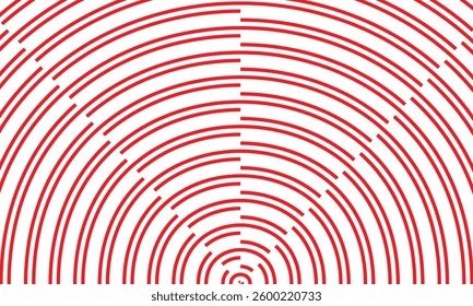 abstract trendy red irregular circular line pattern art perfect for background.