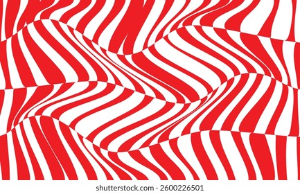 abstract trendy red tweak line wave pattern create a optical illusion perfect for background.