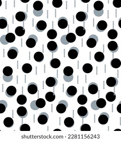Abstract Trendy Retro Dots Seamless Vector Pattern Chic Colors Perfect fo Allover Fabric Print or Wrapping Paper Polka Dots Fashion Design Isolated White Background