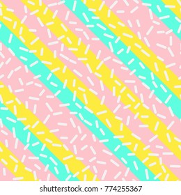 Abstract Trendy Retro Geometric Element Template, Seamless Pattern in Neo Memphis Style Design, Festive Retro Fashion Style 80-90s