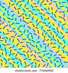 Abstrakte trendy Retro Geometric Element Template, Nahtloses Muster in Neo Memphis Style Design, festlicher Retro Fashion Style 80-90s