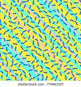 Abstrakte trendy Retro Geometric Element Template, Nahtloses Muster in Neo Memphis Style Design, festlicher Retro Fashion Style 80-90s