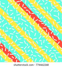 Modelo de elemento geométrico retrô trendy abstrato, padrão sem costura em estilo Neo Memphis Design, estilo de moda retrô festivo 80-90s