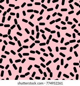 Abstrakte trendy Retro Geometric Element Template, Nahtloses Muster in Neo Memphis Style Design, festlicher Retro Fashion Style 80-90s
