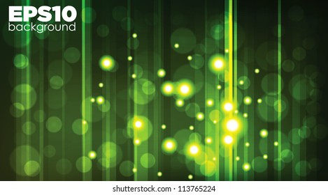 Abstract trendy retro technology shiny lines with bokeh vector background