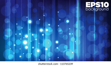 Abstract trendy retro technology shiny lines with bokeh vector background